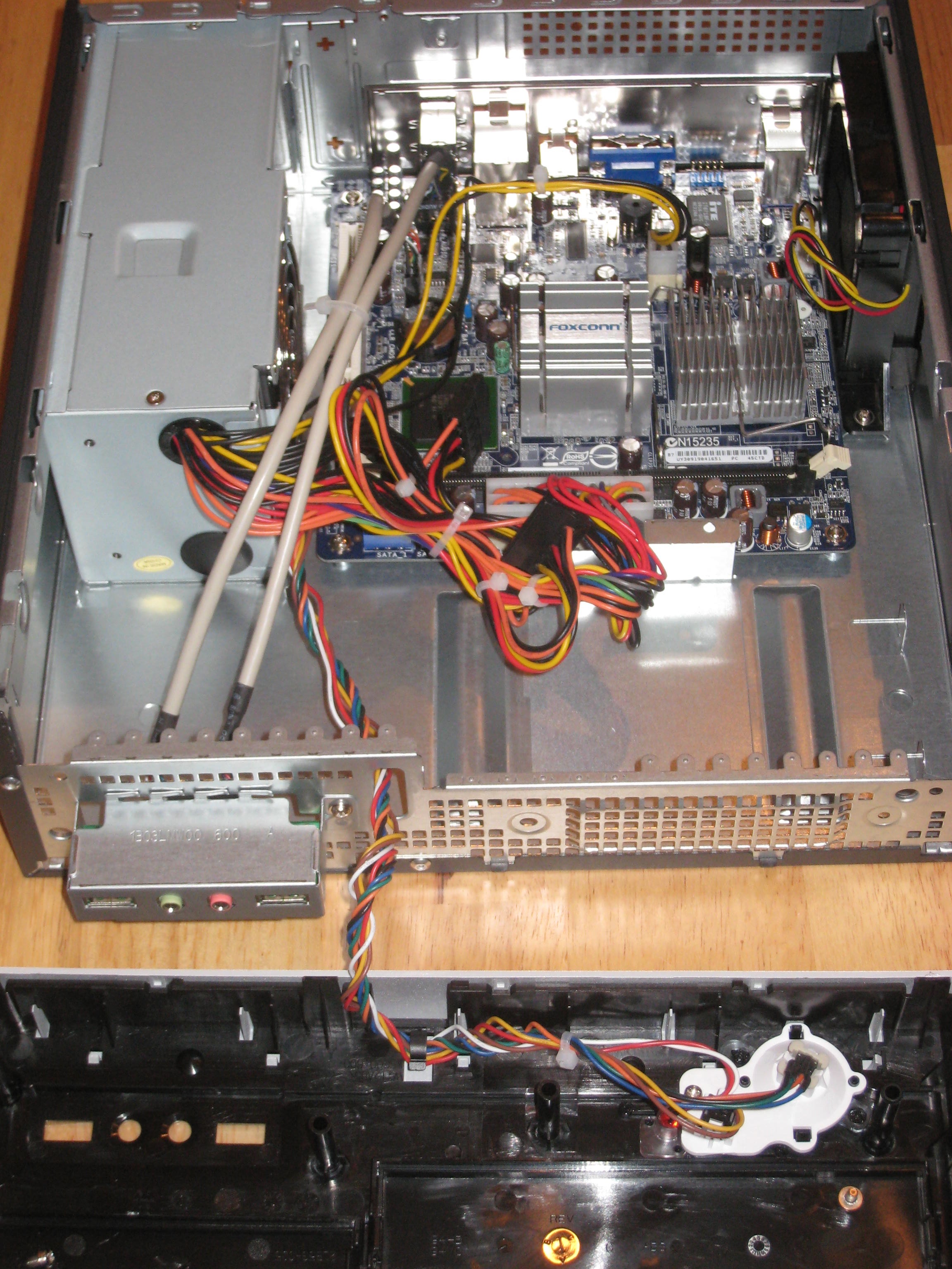 Closeup of the inside of the computer